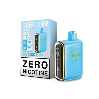 Blue Razz Ice Geek Bar Pulse Zero Nic Flavor