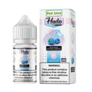 Blue Razz Cotton Carnival Nicotine Salt by Pod Juice X Hyde