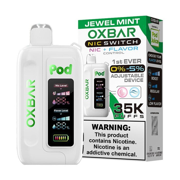 Jewel Mint Pod Juice X OXBAR Nic Switch 35K Flavor