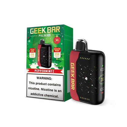 Pepper Mintz Geek Bar Pulse X 25K Christmas Edition Flavor