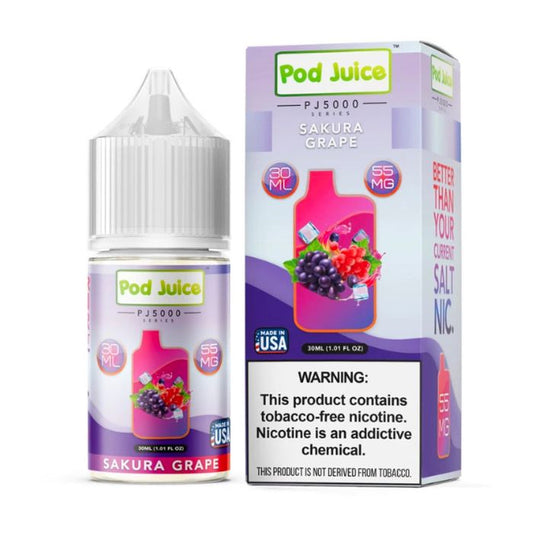 Sakura Grape Nicotine Salt by Pod Juice PJ5000