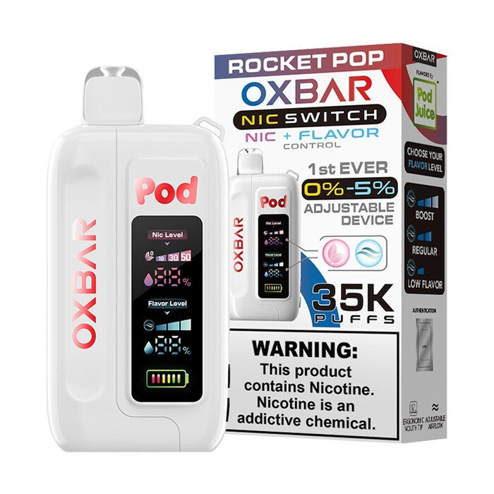 Rocket Pop Pod Juice X OXBAR Nic Switch 35K Flavor