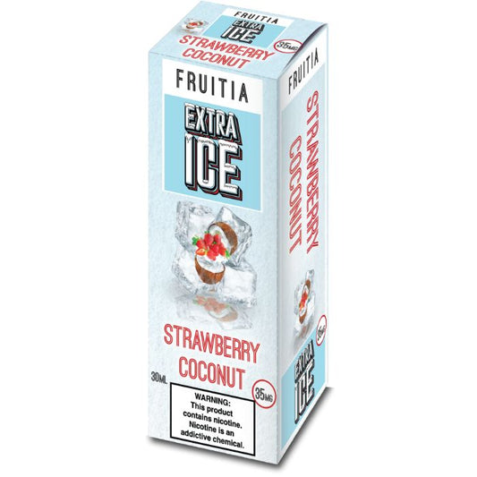 Strawberry Coconut Nicotine Salt by Fruitia Extra Ice