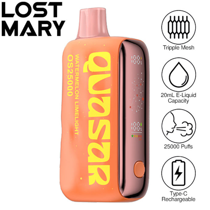 Watermelon Limelight Lost Mary Quasar OS25000 Flavor