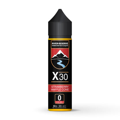 Strawberry Waffle Cone X-30 E-Liquid by River Reserve