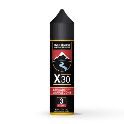 Strawberry Waffle Cone X-30 E-Liquid by River Reserve