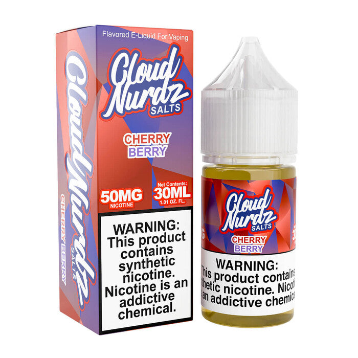 Cherry Berry Synthetic Nicotine E-Liquid by Cloud Nurdz