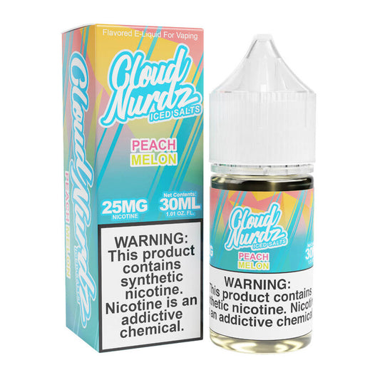 Iced Peach Melon Synthetic Nicotine E-Liquid by Cloud Nurdz