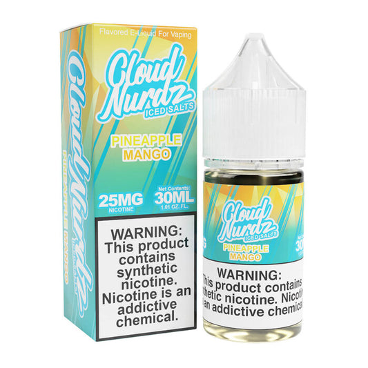 Iced Pineapple Mango Synthetic Nicotine E-Liquid by Cloud Nurdz