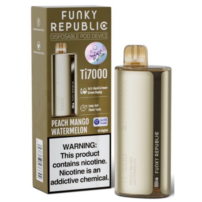 Peach Mango Watermelon Funky Republic TI7000 Vape