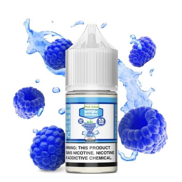 Bangin' Blue Razz Nicotine Salt by Pod Juice