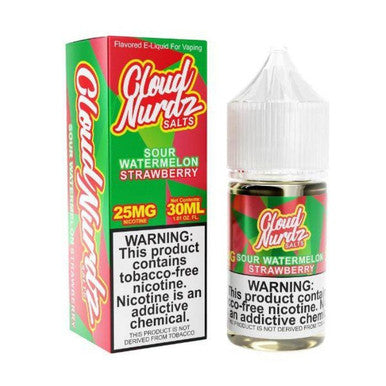 Sour Watermelon Strawberry Nicotine Salt by Cloud Nurdz