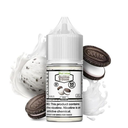 Cookies And Cream Nicotine Salt by Pod Juice