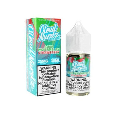 Sour Watermelon Strawberry Iced Nicotine Salt by Cloud Nurdz