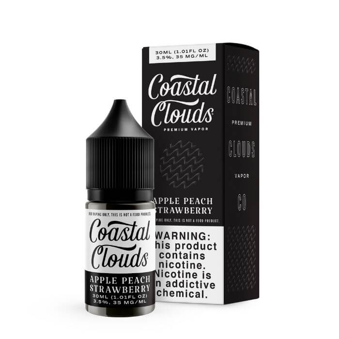 Saltwater Apple Peach Strawberry Nicotine Salt by Coastal Clouds