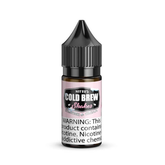 Strawberi & Cream Salted Blends by Nitro's Cold Brew Shakes Nicotine Salt eJuice #1