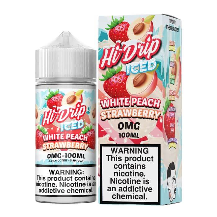 White Peach Strawberry Iced E-Liquid by Hi-Drip